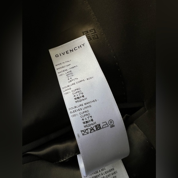 Givenchy U-Lock Wool Twill Blazer - Dark Khaki Green, Pristine Condition - Picture 12 of 13